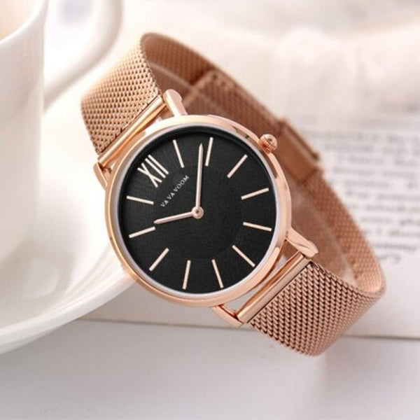 Veile Studios Va 3602W Stainless Steel Band Thin Design Women's Fashion Watch Multi A Watches