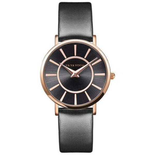 Veile Studios Va Personality Design Women's Delicate Style Casual Fashion Quartz Belt Watch Black Watches