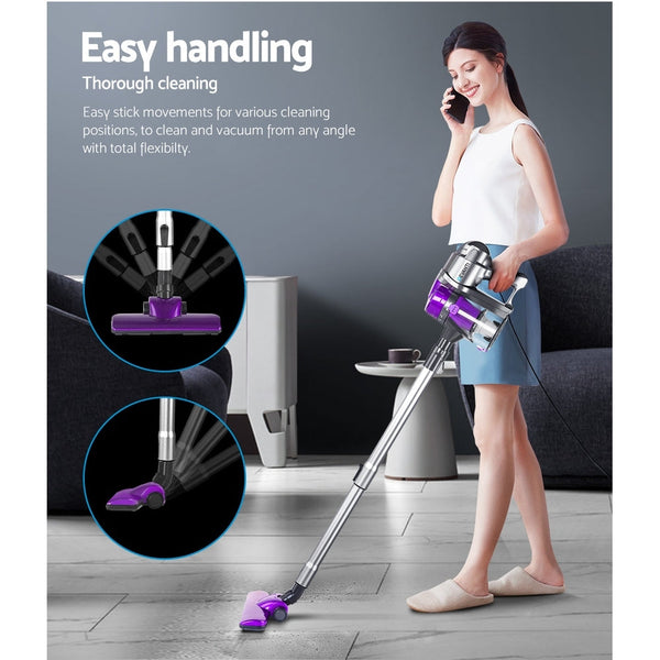 Devanti Corded Handheld Bagless Vacuum Cleaner Purple And Silver Vacuum Cleaners