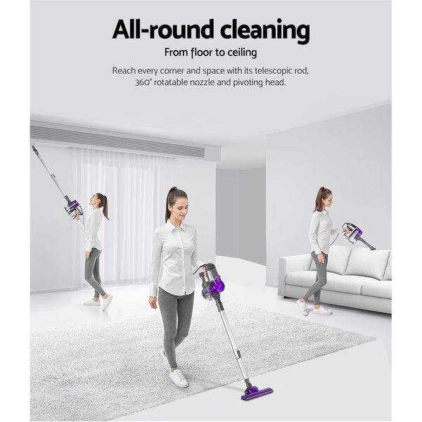 Devanti Corded Handheld Bagless Vacuum Cleaner Purple And Silver Vacuum Cleaners