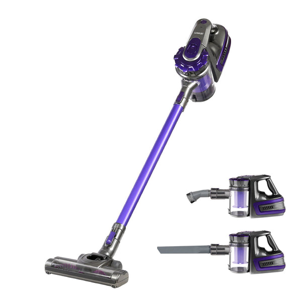 Devanti 150 Cordless Handheld Stick Vacuum Cleaner 2 Speed Purple And Grey Vacuum Cleaners
