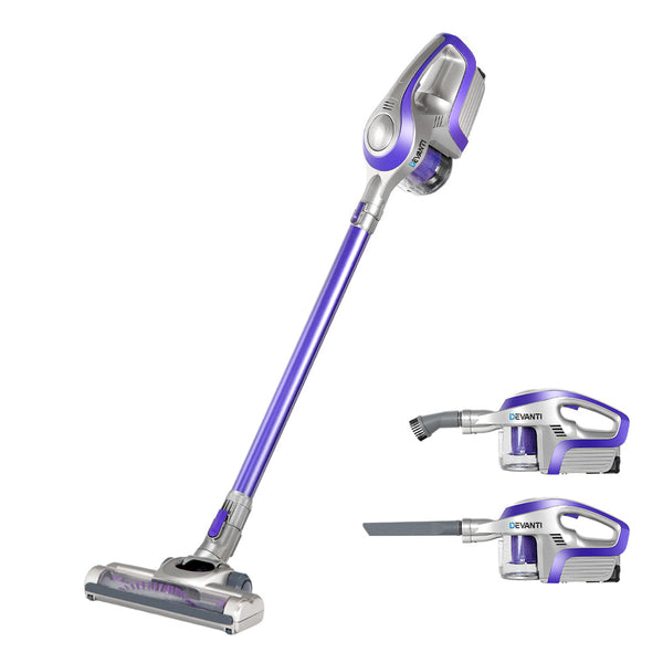 Devanti Cordless Stick Vacuum Cleaner Purple & Grey Vacuum Cleaners