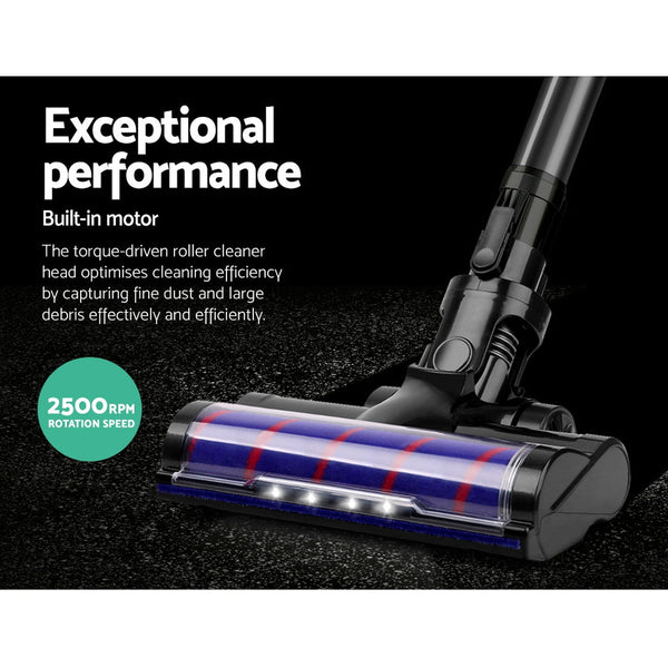 Devanti Cordless Handstick Vacuum Cleaner Head Black Vacuum Cleaners