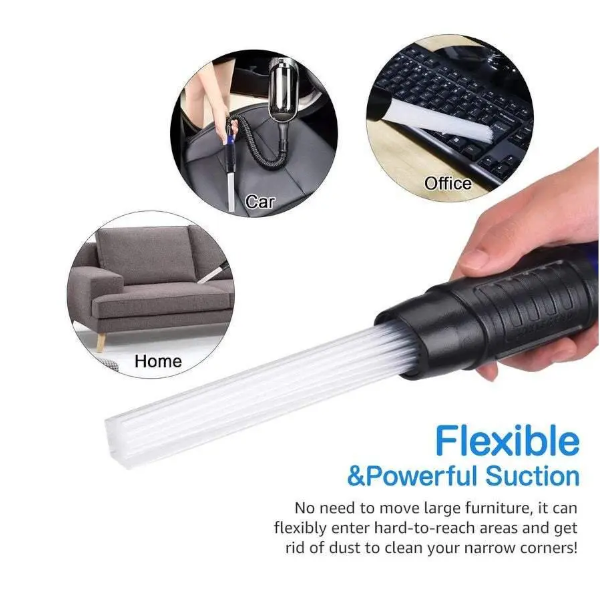 Vacuum Parts Accessories Universal Cleaner Dusty Brush Attachment Cleaning Sweeper Duster With Adapter Suitable For Car / Pet Keyboard Air Ventilatio