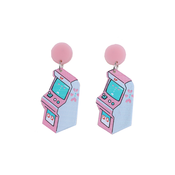 Veile Studios Valentines Day Rose Red Love Heart For Women Earrings