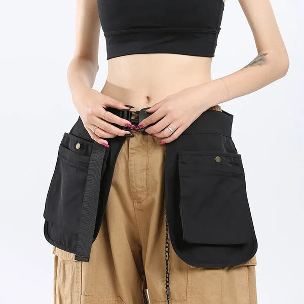 Gardening Apron Black Half Waist Canvas Multi Pocket Tool Carrier Tool Carriers Aprons & Belts