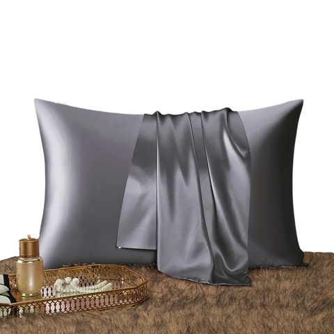 Pillowcase 50X75cm Dark Gray Mulberry Silk For Comfortable Pillow Cases