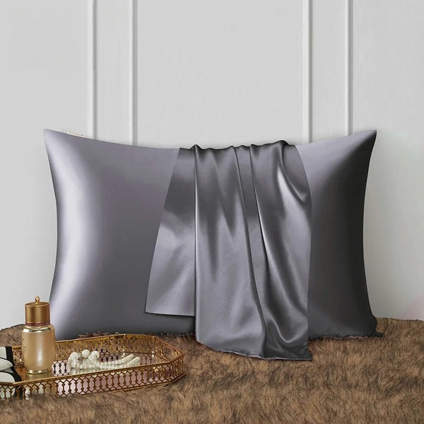 Pillowcase 50X75cm Dark Gray Mulberry Silk For Comfortable Pillow Cases