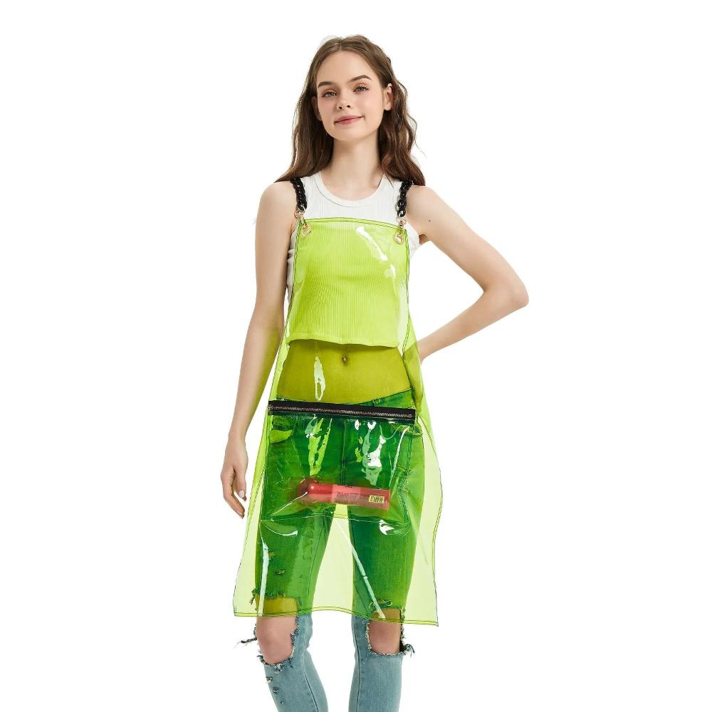 Salon Barber Apron Green With 3 Pockets Waterproof For Hair Stylist Salon & Spa Supplies