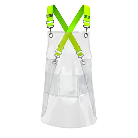 Kitchen Apron Green Ribbon Waterproof Tpu For Men Women Barber Work Clothes Aprons