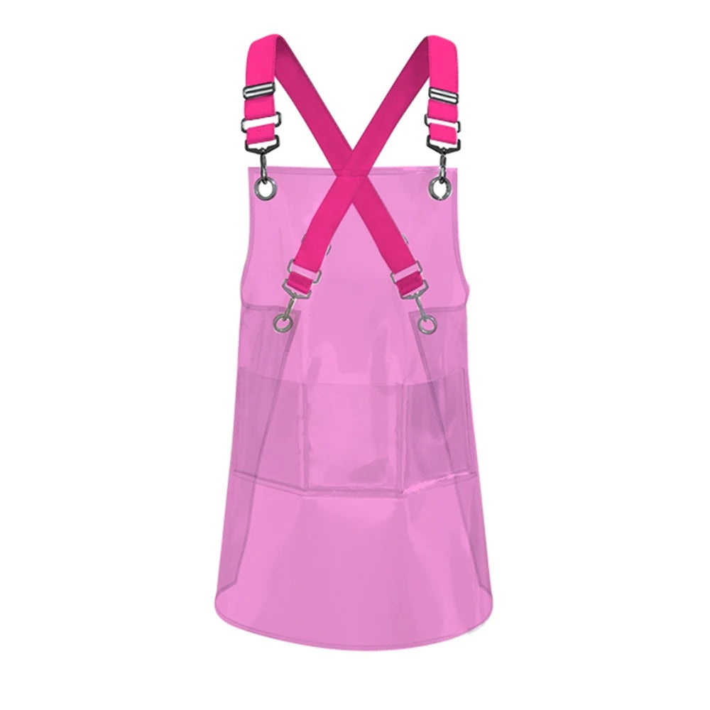 Kitchen Apron Waterproof Tpu For Men Women Work Clothes Barber Haircut Painting All Pink Aprons
