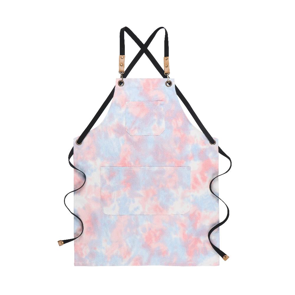 Kitchen Apron Purple Creative Tie Dye Soft Cotton Unisex For Garden Aprons