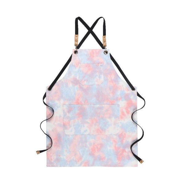 Kitchen Apron Purple Creative Tie Dye Soft Cotton Unisex For Garden Aprons