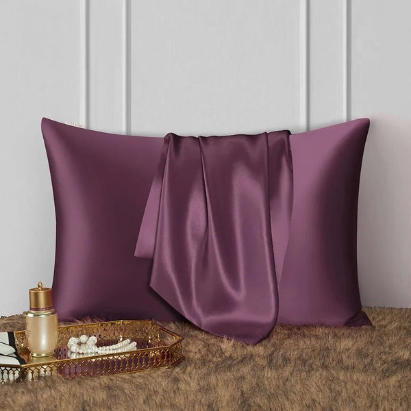 Pillowcase 50 By 75 Centimetre Purple Natural Mulberry Silk For Bed Pillow Cases