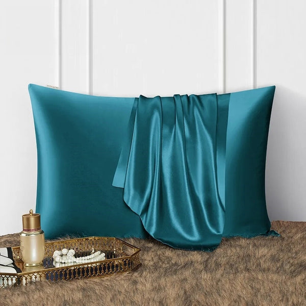 Pillowcase 50X90cm Teal Mulberry Silk For Comfortable Pillow Cases