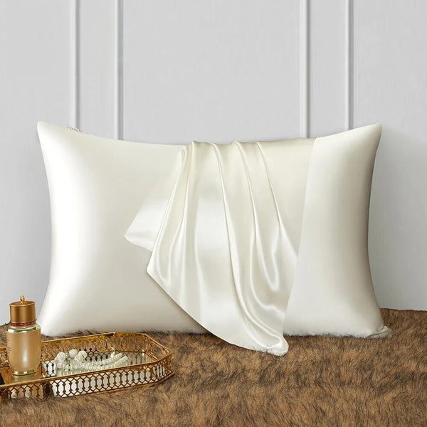 Pillowcase 51X66cm White Natural Mulberry Silk For Collection Pillow Cases