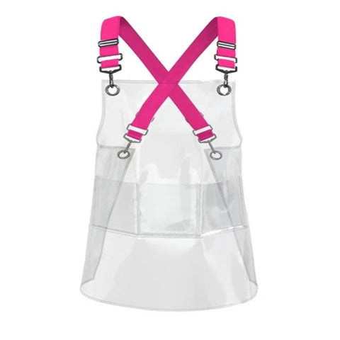 Kitchen Apron Pink Ribbon Waterproof Tpu For Barber Haircut Work Clothes Aprons