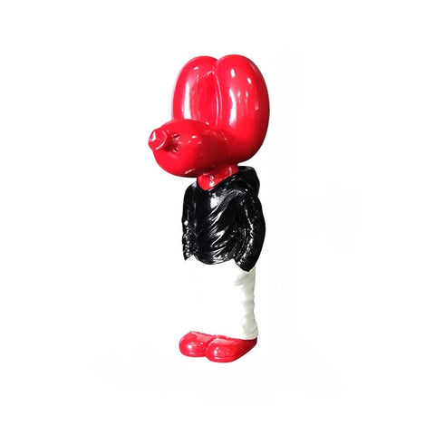 Figurine Balloon Dog Statue Red 7 Inch Resin Sculpture For Living Room Decor Sculptures & Figurines