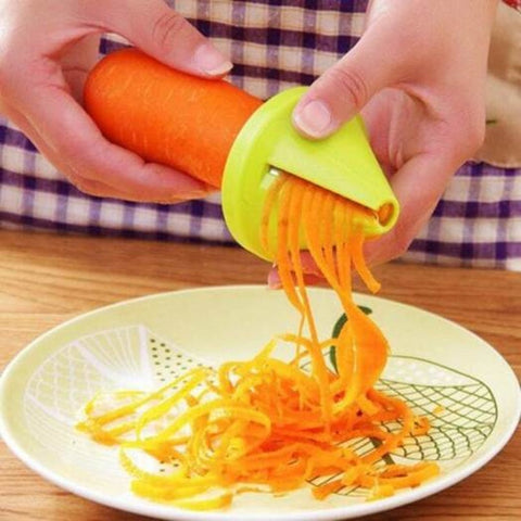 Vegetable Carrot Cutter Spiral Slicer Kitchen Accessories Gadgets Green