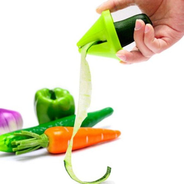 Vegetable Carrot Cutter Spiral Slicer Kitchen Accessories Gadgets Green