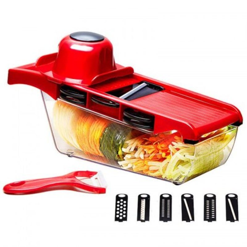 Vegetable Cutter Steel Blade Slicer Potato Peeler Carrot Cheese Kitchen Accessories Red Peelers & Slicers