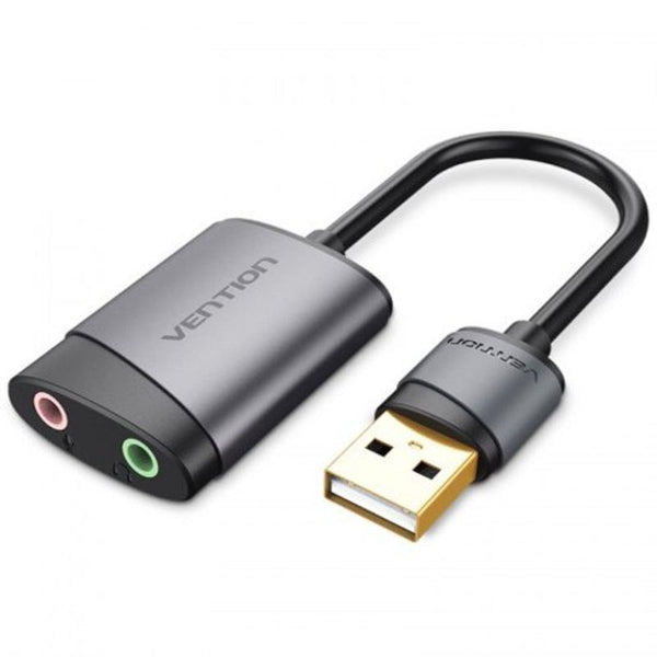 Cdkhb Usb Sound Card External Independent To 3.5Mm Drive Free Headset Microphone Converter Gray Sound Cards (External)