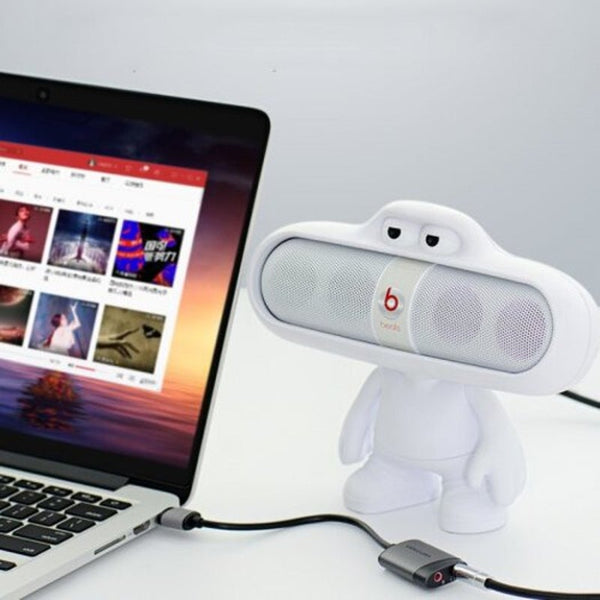 Cdkhb Usb Sound Card External Independent To 3.5Mm Drive Free Headset Microphone Converter Gray Sound Cards (External)