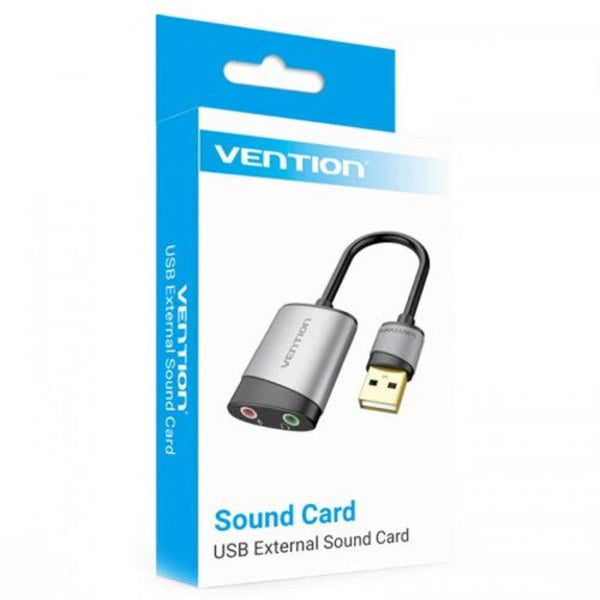 Cdkhb Usb Sound Card External Independent To 3.5Mm Drive Free Headset Microphone Converter Gray Sound Cards (External)