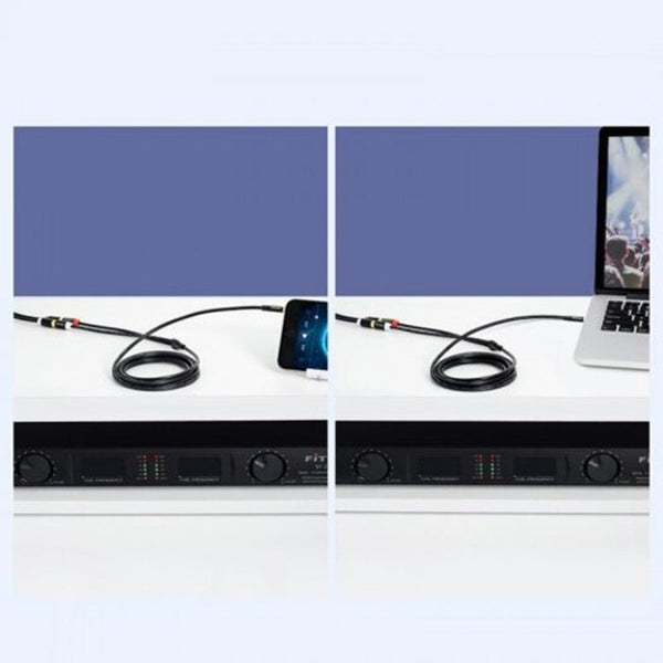 Vab R02 3.5Mm Male To 2Rca Female Stereo Audio Adapter Cable Black Cables & Adapters