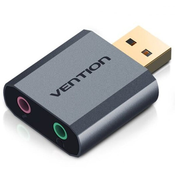 Vab S18 H 7.1 Channel 3.5Mm External Usb Independent Sound Card Free Drive Plug And Play Gray