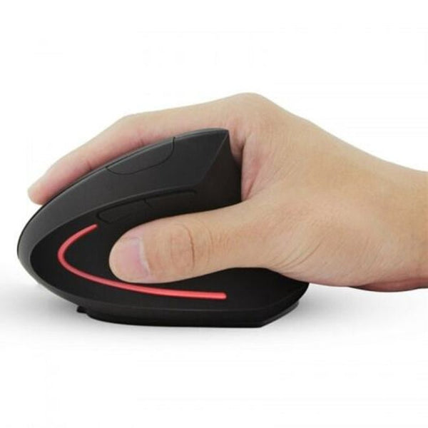 Vertical Ergonomic Optical Mouse Wireless Charging Version Black Mice Trackballs & Touchpads