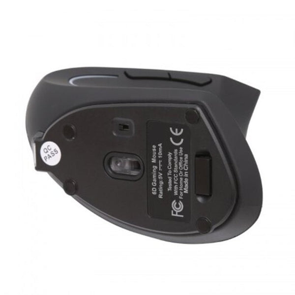 Vertical Ergonomic Optical Mouse Wireless Charging Version Black Mice Trackballs & Touchpads