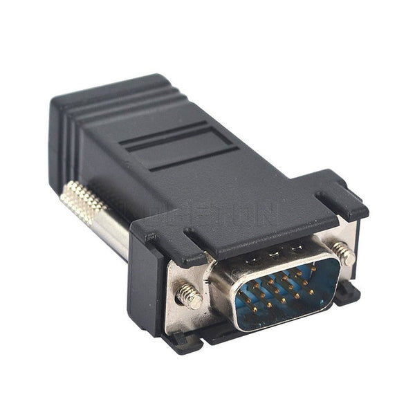 Vga Extension Extender Cord Male To Lan Cat5 Cat5e Rj45 Ethernet Female Adapter For Pc Desktop Computer Monitor/Av Cables & Adapters