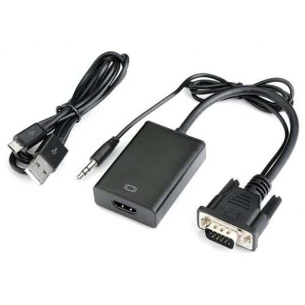 1080P Full Hd Vga To Hd Compatible Converter Adapter Cable With Audio Output Monitor/Av Cables & Adapters