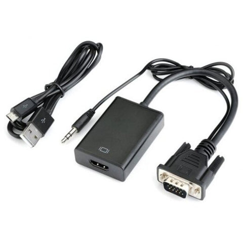 1080P Full Hd Vga To Hd Compatible Converter Adapter Cable With Audio Output Monitor/Av Cables & Adapters