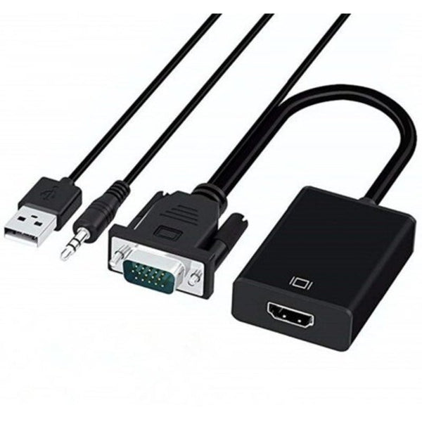 1080P Full Hd Vga To Hd Compatible Converter Adapter Cable With Audio Output Monitor/Av Cables & Adapters