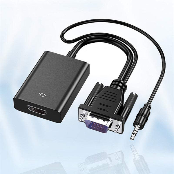 Vga To Hdmi Converter Computer Tv Adapter Cable With Audio Power Supply Video Cables & Adapters