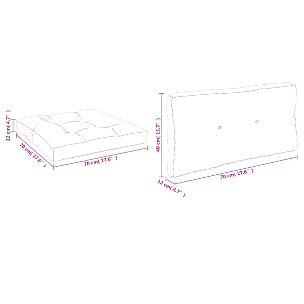 Vidaxl Pallet Cushions 2 Pcs Anthracite Fabric Patio Furniture Cushions & Pads