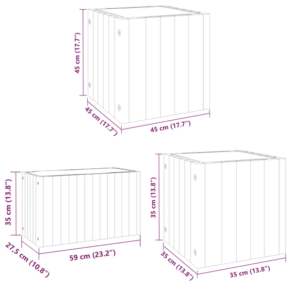 Vidaxl Garden Planter 35X35x35 Cm Solid Wood Acacia Planters & Vases