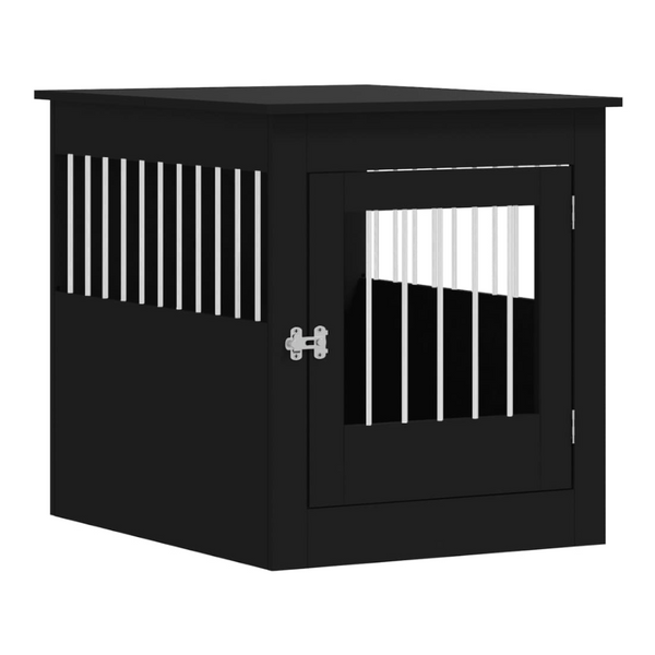 Dog Kennels Dog Crate Furniture Black 64.5X80x71 Cm Engineered Wood