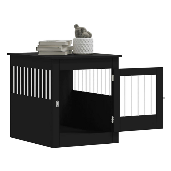 Dog Kennels Dog Crate Furniture Black 64.5X80x71 Cm Engineered Wood
