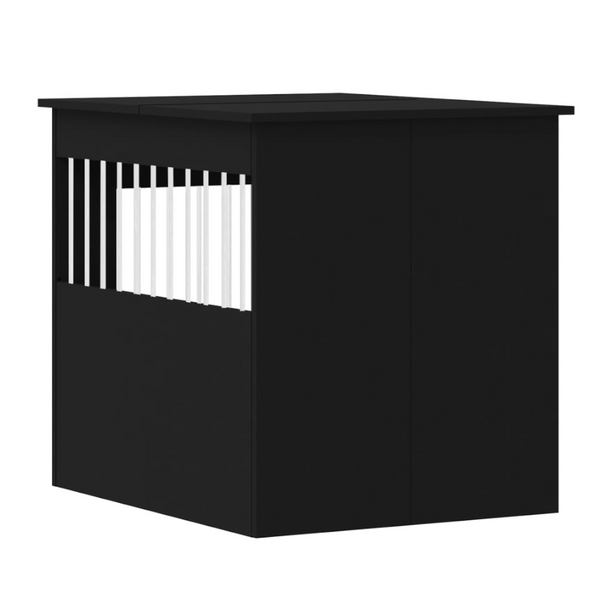Dog Crate Furniture Black 64.5X80x71 Cm Engineered Wood Dog Kennels
