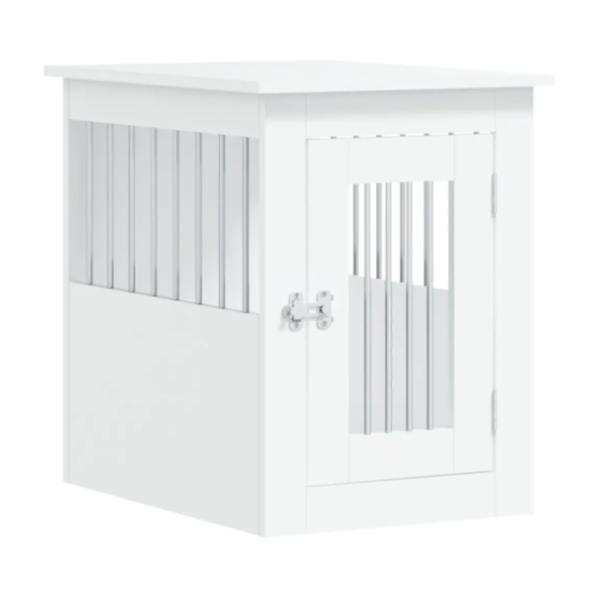 Dog Crate Furniture White 55X75x65 Cm Engineered Wood Dog Kennels