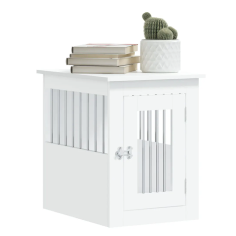 Dog Crate Furniture White 55X75x65 Cm Engineered Wood Dog Kennels