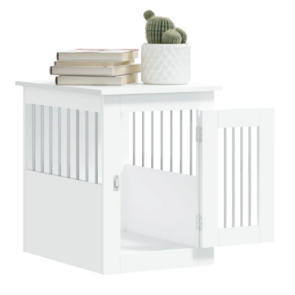 Dog Crate Furniture White 55X75x65 Cm Engineered Wood Dog Kennels
