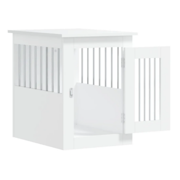 Dog Crate Furniture White 55X75x65 Cm Engineered Wood Dog Kennels