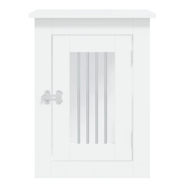 Dog Crate Furniture White 55X75x65 Cm Engineered Wood Dog Kennels