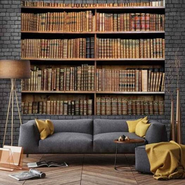 Bookshelf Digital Printing Tapestry Multi A W59 X L51 Inch Tapestries