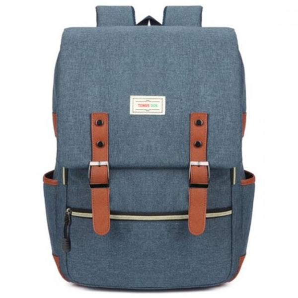 Men's Outdoor Canvas Material Big Travel Backpack Fashion Bag Black Backpacks