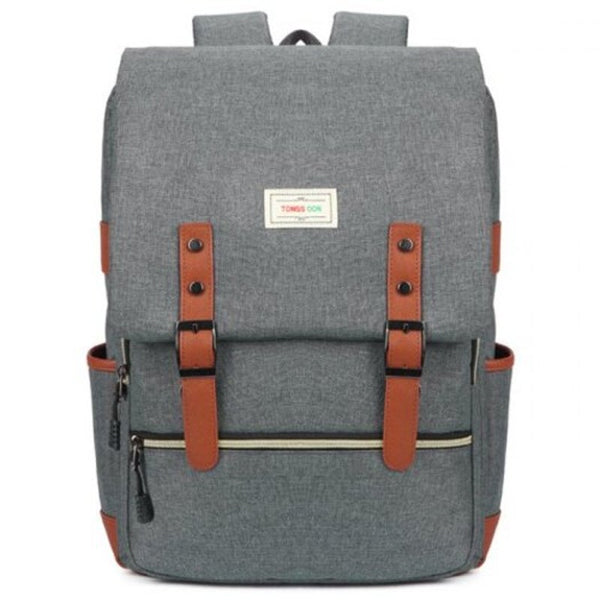 Men's Outdoor Canvas Material Big Travel Backpack Fashion Bag Black Backpacks